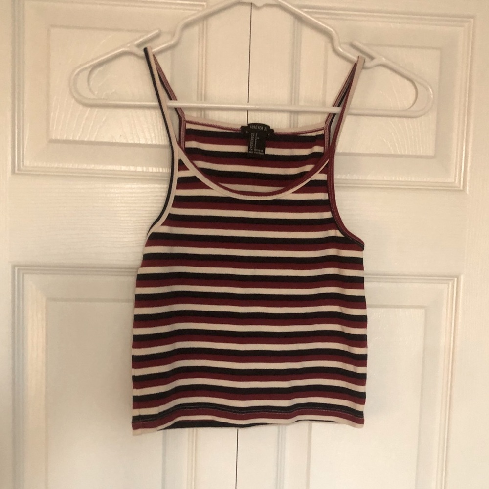 Forever 21 Striped Halter crop top